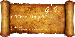 Gábor Ildikó névjegykártya
