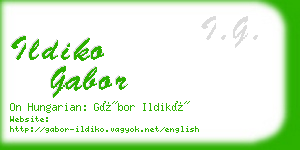 ildiko gabor business card